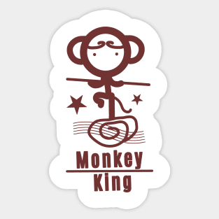 Monkey King - Maroon Sticker